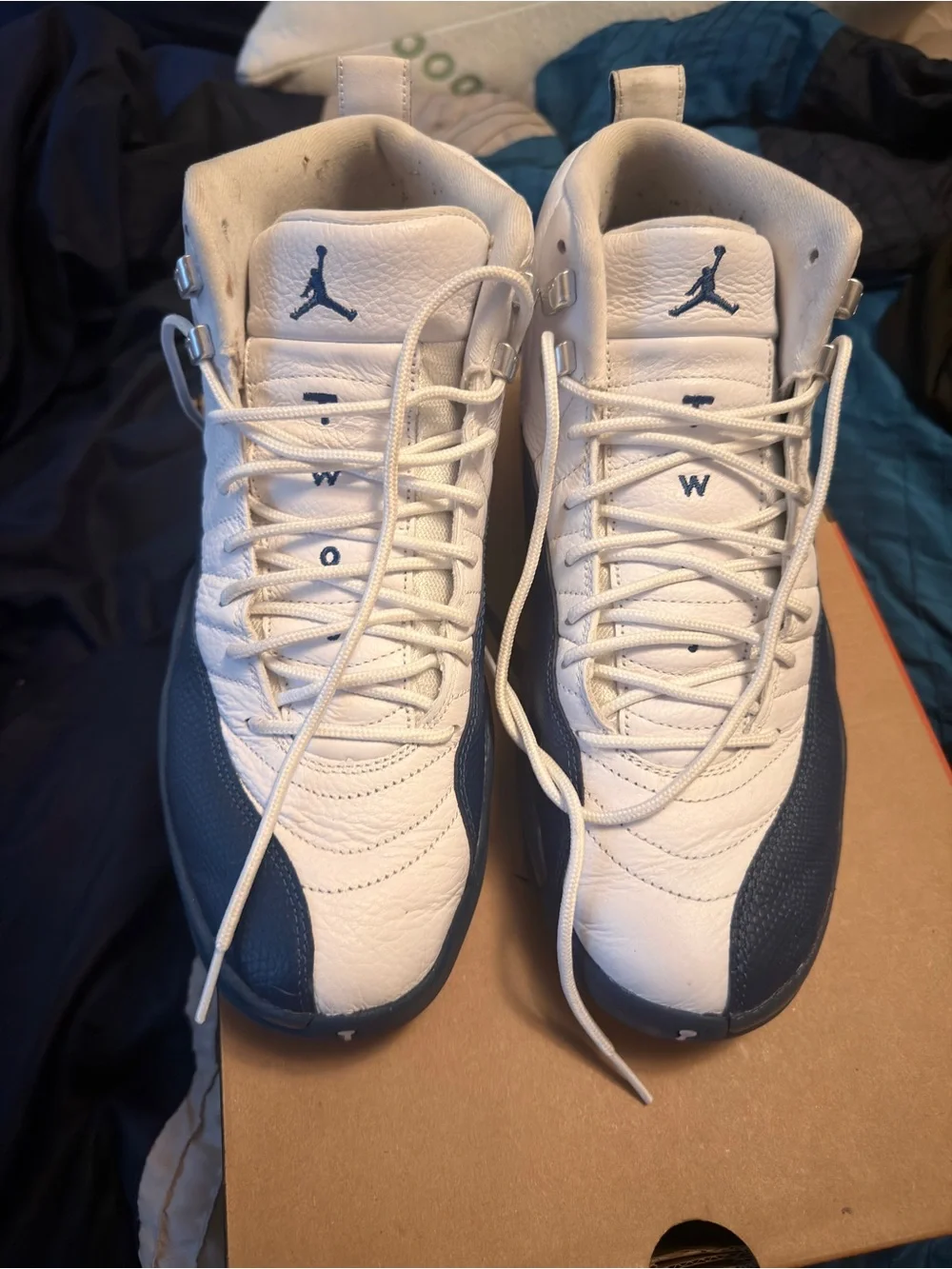 Jordan Men’s Basketball Sneakers in White and Navy